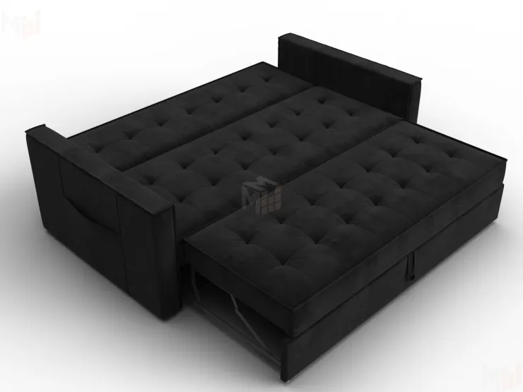 Диван прямой Лига-104 (160) ( SEVEN 35 черный )