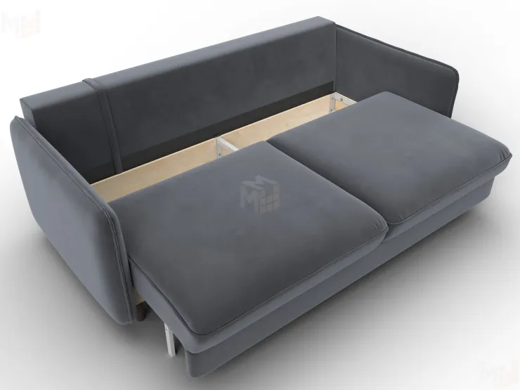 Диван прямой Лига-064 НПБ ( SEVEN 17 серый )