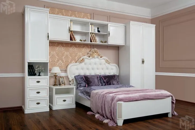 Детская кровать Натали 120х200 см белый глянец