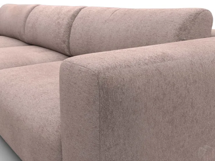 Диван угловой Лига-066 НПБ Лонг угол левый ( TOWER 05 бежевый )