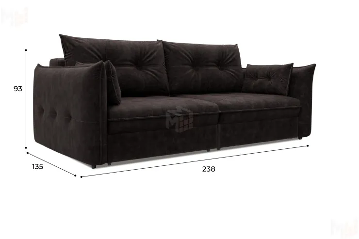 Диван прямой Лига-100 НПБ ( BRUT 17 коричневый )