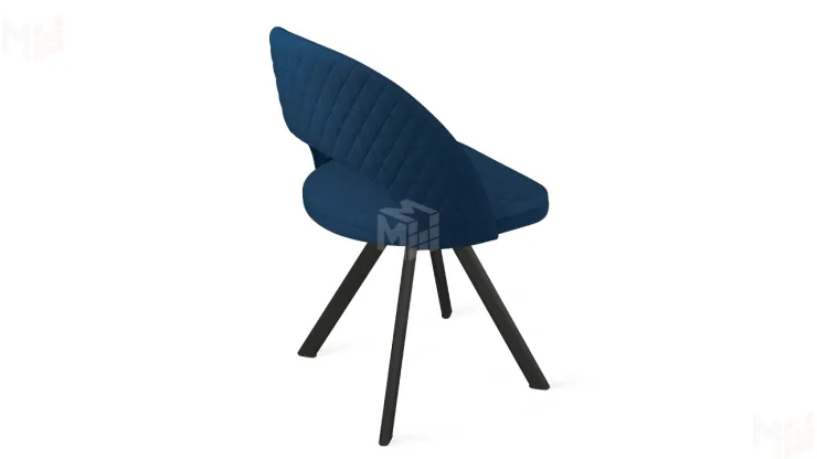 Стул Гэтсби К2 Черный муар, Велюр Confetti Blue