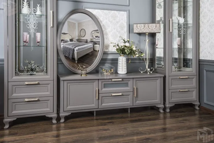 Гостиная Мокко 1+тв+1 серый камень