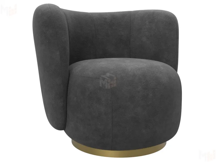 Кресло Лига-072 ( велюр BRUT 16 темно-серый )