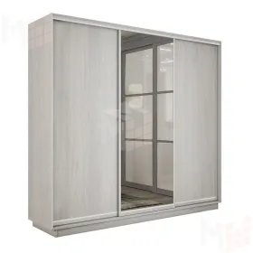 Шкаф-купе Экспресс трио 1 зеркало 2400 (Ясень Анкор светлый)