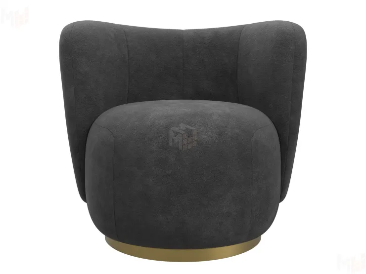 Кресло Лига-072 ( велюр BRUT 16 темно-серый )