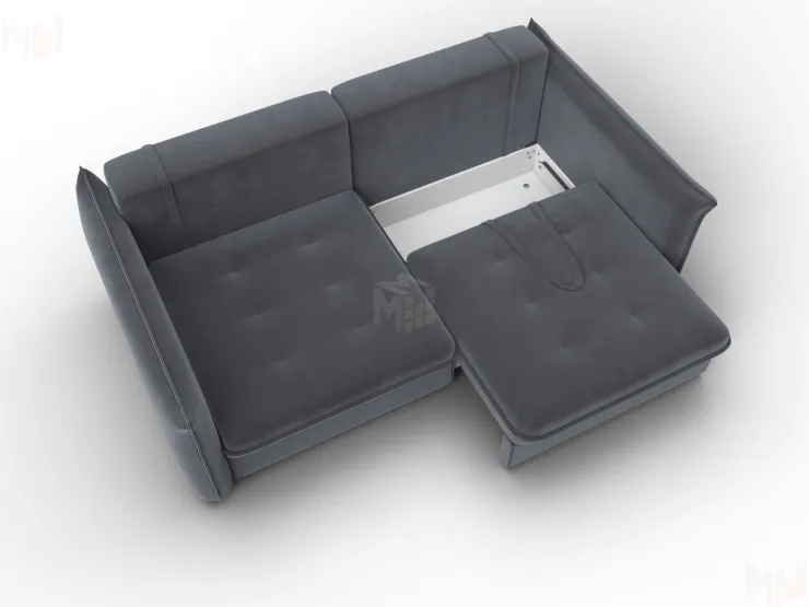 Диван прямой Лига-100 НПБ ( SEVEN 17 серый )