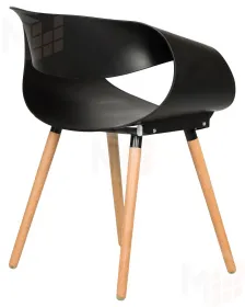Стул обеденный DOBRIN ALIEN (ножки светлый бук, цвет чёрный (B-03))
