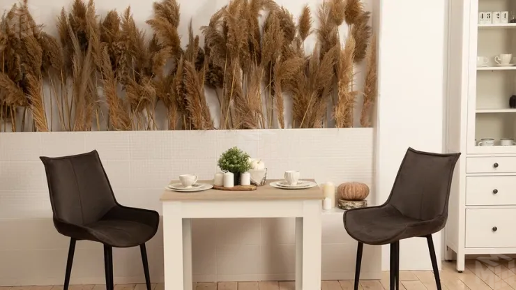 Стол обеденный Промо тип 1 Белый, Дуб Сонома светлый