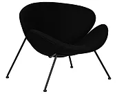 Кресло дизайнерское DOBRIN EMILY (черный ткань AF9, черное основание)