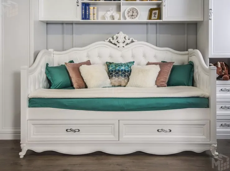 Диван кровать Мишель белый матовый