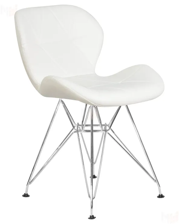 Стул обеденный DOBRIN BUTTERFLY CHROME (ножки хром, цвет белый) Стул обеденный DOBRIN BUTTERFLY CHROME (ножки хром, цвет белый)