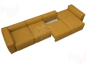 Диван прямой Лига-081 НПБ МегаЛонг ( BRUT 10 желтый )