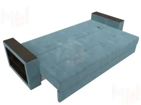 Диван прямой Дубай Лайт полки слева ( Бирюзовый )