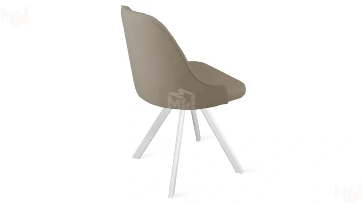 Стул Гранд К2 Белый матовый, Велюр Confetti Smoke