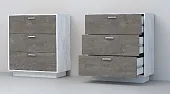 Комод К-3  ПД Эго Бетон Светлый/Камень Темный
