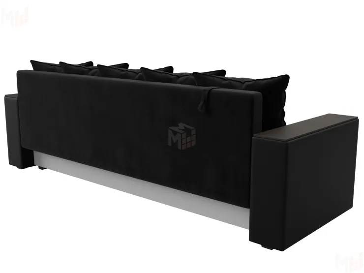 Диван прямой Дубай Лайт ( Черный;Черный )