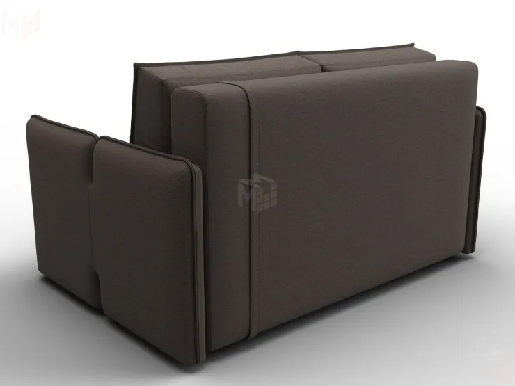 Диван прямой Лига-117 ( Амур 05 коричневый )