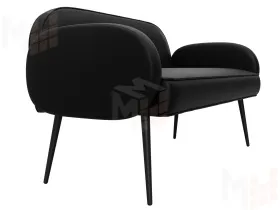 Диван прямой Лига-086 ( GRIFON 18 черный )