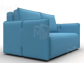 Диван прямой Лига-117 ( Амур 10 голубой )