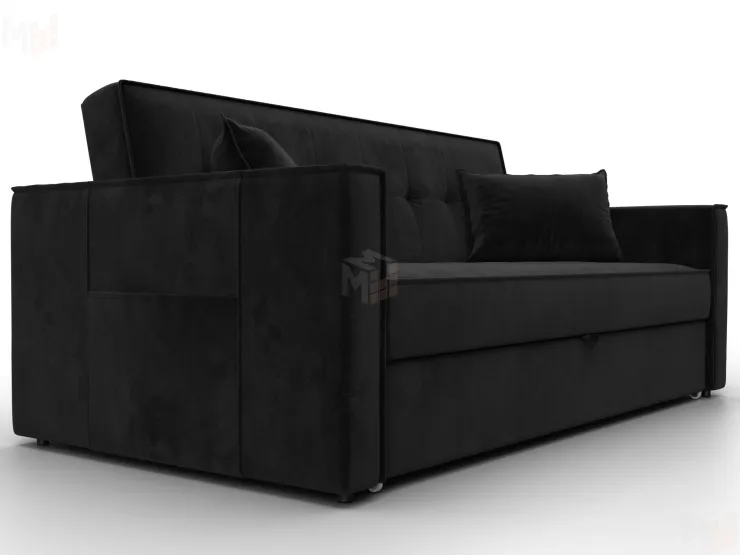 Диван прямой Лига-104 (160) ( SEVEN 35 черный )