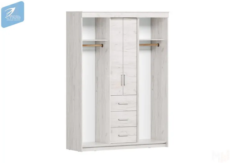 Шкаф-купе Комфорт-6М Крафт белый