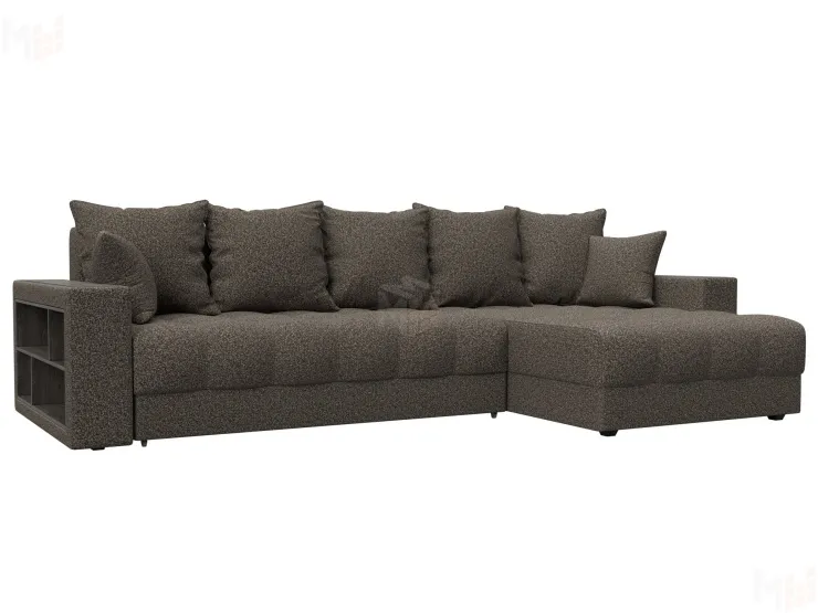 Диван угловой с декором и полкой Лига-050 НПБ