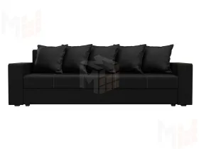 Диван прямой Дубай Лайт полки слева ( Черный )