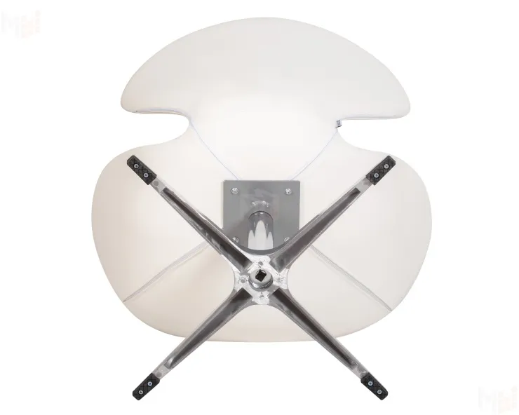 Кресло дизайнерское DOBRIN SWAN (белый кожзам P23)