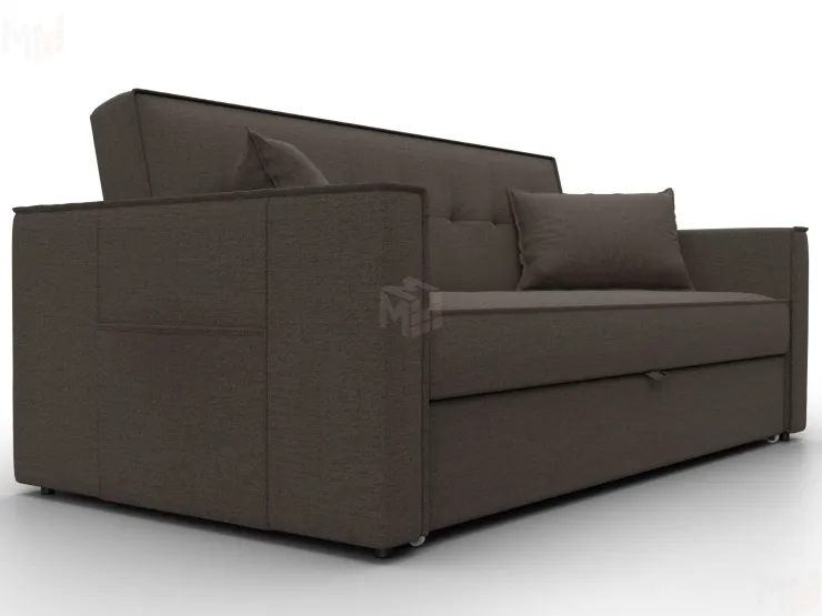 Диван прямой Лига-104 (160) ( Амур 05 коричневый )