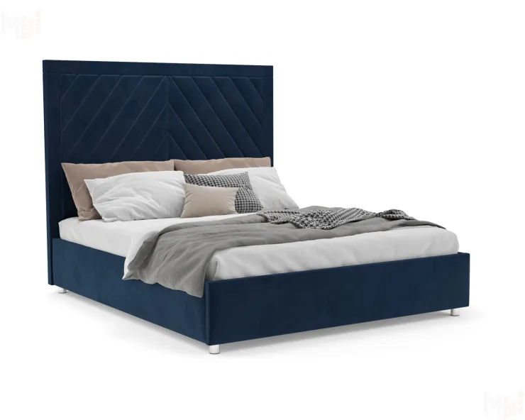 Кровать Мишель 160 см (Темно-синий - Luna 034)