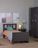 2.08.04.050.4 САГА кровать одинарная 90х200 серая