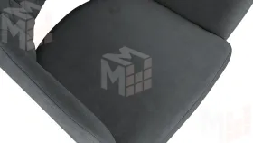 Стул София Т6 Черный муар, Велюр D016 темно-серый