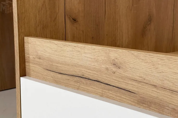 Кровать Форсаж дуб крафт золотой/белый