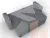 Диван прямой Лига-118 НПБ ( BRUT 16 темно-серый )
