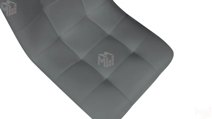 Стул Бруно (паук Т2) Черный муар матовый, Кожзам Серый