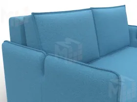 Диван прямой Лига-117 ( Амур 10 голубой )