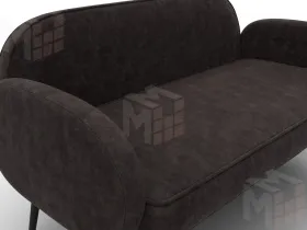 Диван прямой Лига-086 ( BRUT 17 коричневый )