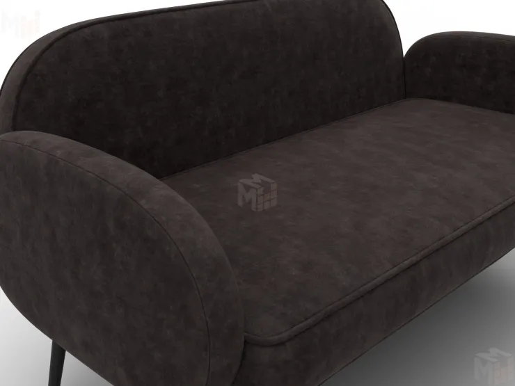 Диван прямой Лига-086 ( BRUT 17 коричневый )