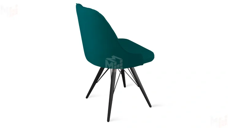 Стул Гранд К3 Черный муар, Велюр Confetti Izumrud