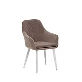 Стул с подлокотниками Leset Слим, каркас Белый, велюр Латте (Латте) Стул с подлокотниками Leset Слим, каркас Белый, велюр Латте (Латте)