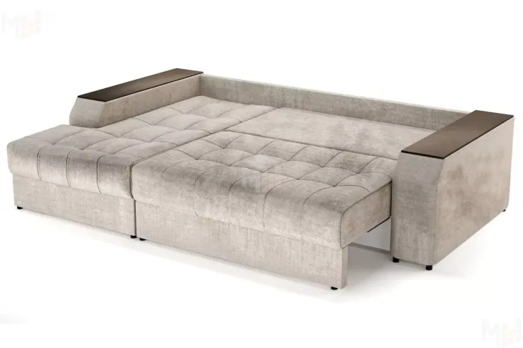 Угловой диван-кровать Лас-Вегас Бежевый левый