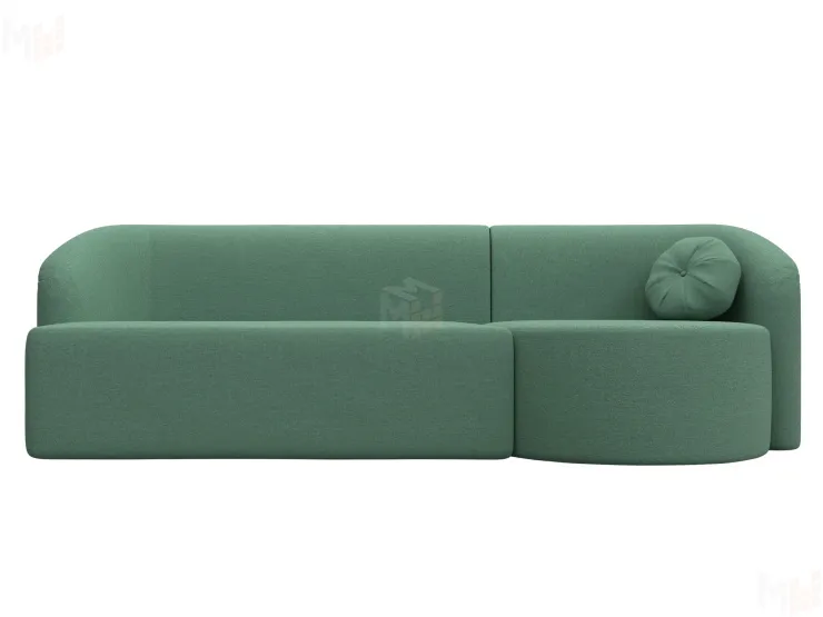 Диван прямой Лига-027 угол правый ( Амур зеленый )