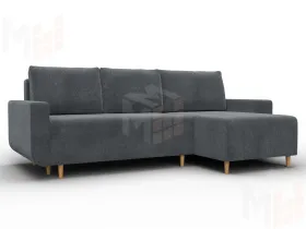 Диван угловой Лига-130 угол универсальный ( LAIM 23 светло-серый )
