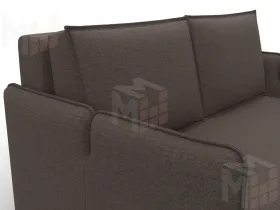 Диван прямой Лига-117 ( Амур 05 коричневый )