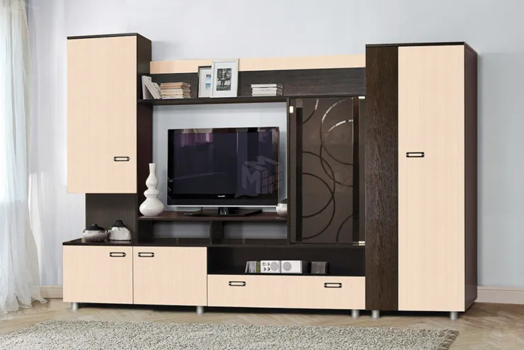 Гостиная Аллегро 3 Венге Linum/Дуб Белфорт