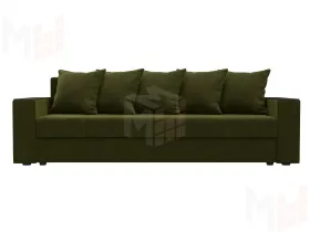 Диван прямой Дубай Лайт полки слева ( Зеленый )