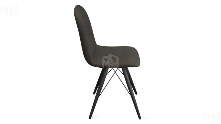 Стул Шерри К3 Черный муар, Велюр Confetti Stone