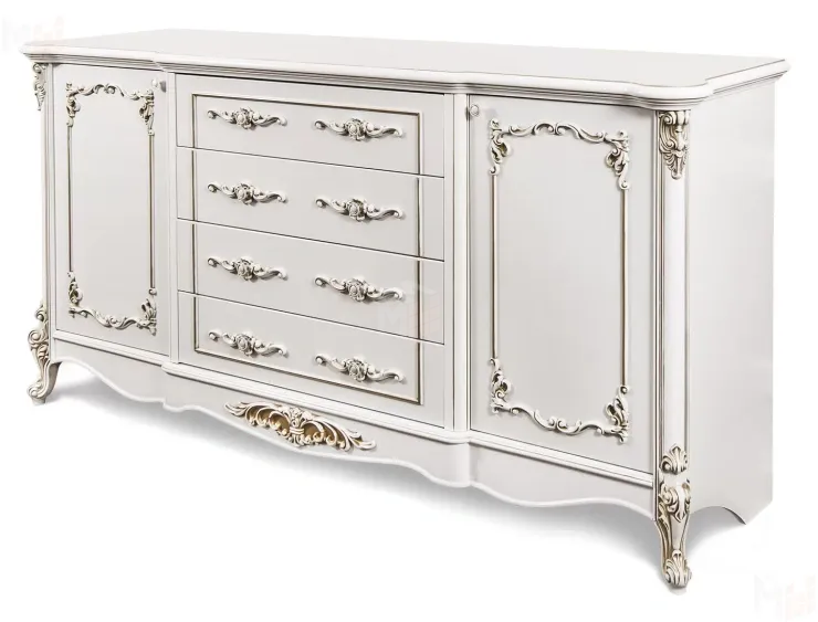 Комод Флоренция белый глянец
