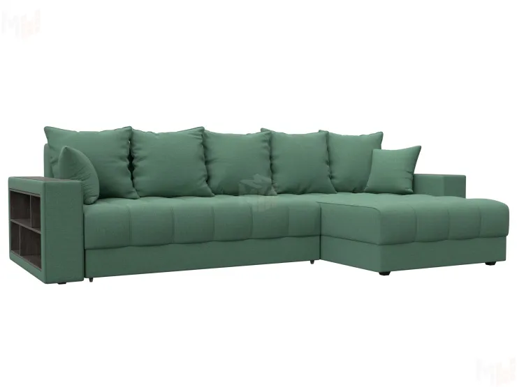 Диван угловой с декором и полкой Лига-050 НПБ